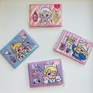 Milkjoy NEW Kawaii Lil Material Fold-out Bins (4) Storage Girly Candy Deco Pink